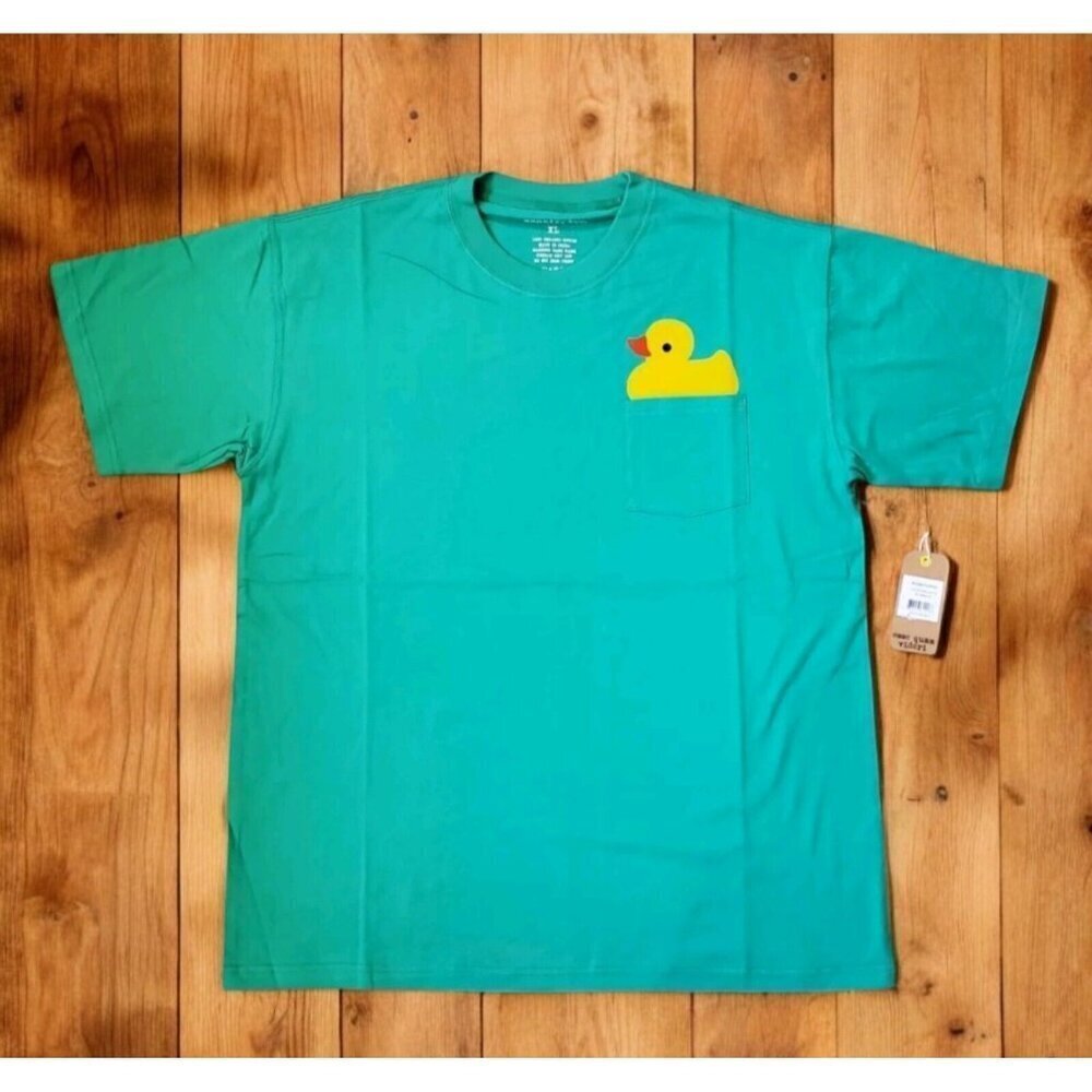 Mcnairy & Co T-shirt Men's Size XL Kelly Green Velvet Rubber Ducky Pocket Jeep‎